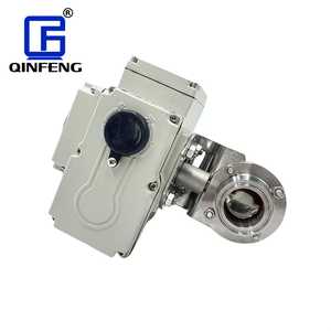 Thiết bị truyền động điện van thép không gỉ vệ sinh 2 inch 4 "Tri kẹp cơ giới cấp thực phẩm <span class=keywords><strong>actuated</strong></span> Van bướm - Product Image 2