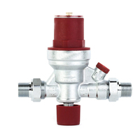 Vanne de remplissage automatique avec manomètre pour chauffage central, raccord BSP 1/2'', clapet anti-retour, régulation de pression préréglée 1,5 bar