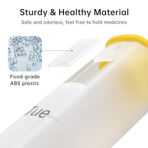 กล่องเก็บยาแบบพกพา สำหรับ 2 เวลาต่อวัน กล่องใส่ยาพลาสติกสำหรับเดินทาง - Product Image 4