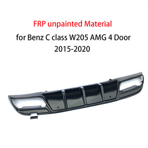 Alerón difusor de labio trasero de fibra de carbono seco para Benz Clase <span class=keywords><strong>C</strong></span> W205 C43 C63 AMG Sport 4 puertas 2015 - 2020 protector de parachoques - Product Image 3