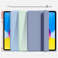 Étui en silicone souple avec porte-crayons pour tablette intelligente iPad 9.7 2017 2018 5e 6e génération 9.7 pouces