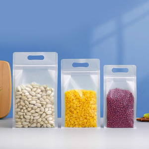 14*20cm Limpar Stand up <span class=keywords><strong>Food</strong></span> Bags Zipper Reutilizável Selagem <span class=keywords><strong>Food</strong></span> Pouch Snack Embalagem Saco com Rasgo Notch Calor Resealable - Product Image 3