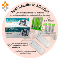 Kit de test combiné CCV CPV pour chiens certifié CE, pour usage en clinique vétérinaire, détection rapide, cassette de diagnostic de la parvovirose et du coronavirus canin, échantillon gratuit