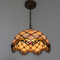 Vente en gros et directe d'abat-jour en verre mosaïque coloré pour lustres LED de 12 pouces, lampes suspendues