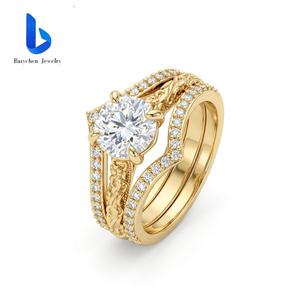 <span class=keywords><strong>2026</strong></span>年トレンド高級コンビネーションリング - 10K/14K/18Kゴールドグループ、ラボグロウンダイヤモンドを贅沢に使用した、超輝くウェディングリング - Product Image 1