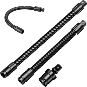 1/2 Soket Ekstensi Fleksibel untuk Kunci Pas Elektrik, Alat Impact Ratchet, Tempat yang Sempit, Batang Putar yang Dapat Dibengkokkan - Product Image 1
