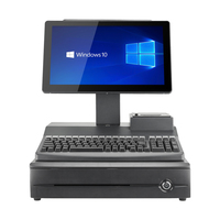 Système de point de vente (PDV) pour magasin de vente au détail Windows/Android, système de caisse pour supermarché, écran tactile tout-en-un 15,6 pouces, lecteur de carte magnétique