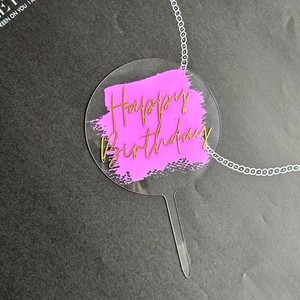 Adorno de Pastel Acrílico con Diseño de Miel y Dulzura, Feliz Cumpleaños, Sr. y Sra., Decoración para Fiesta de Bodas o Cumpleaños, Impresión UV - Product Image 5