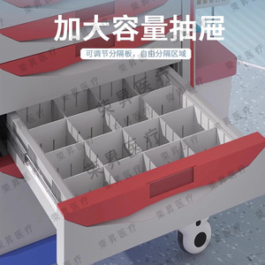 รถเข็นอุปกรณ์การแพทย์ วัสดุ ABS อเนกประสงค์ สำหรับใช้ในโรงพยาบาล - Product Image 5