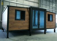 Maison conteneur moderne extensible en acier de luxe, étanche, pour usage en station balnéaire, villa forestière ou appartement