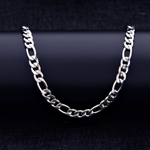 Thép Không Gỉ Mens Vòng Cổ Chuỗi Hợp Thời Trang Đa Kích Thước Thép Không Gỉ <span class=keywords><strong>Figaro</strong></span> Chuỗi Vòng Cổ Cho Nam Giới Phụ Nữ Làm Đồ Trang Sức - Product Image 5