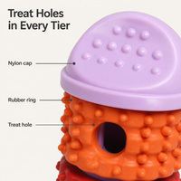 Jouet à mâcher pour chien et chat en nylon violet lavande, avec des dents en nylon, qui couinent, pour le nettoyage des dents