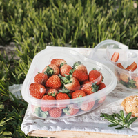 Hartvormige transparante plastic fruitverpakking, op maat gemaakte clamshell blisterverpakking voor aardbeien en ander vers fruit.