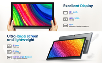Tablet Android 13 14 Inci untuk Gaming, RAM 6GB ROM 128GB, Prosesor Sepuluh Inti, Kamera 13MP, Layar Besar, Dual SIM 4G LTE, Tablet PC