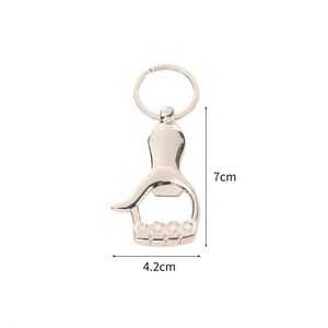 Décapsuleur de bouteille de bière en métal personnalisé et créatif, porte-clés en forme de pied, pendentif, personnalisation publicitaire, cadeaux promotionnels d'entreprise - Product Image 5
