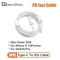 Câble de charge rapide USB-C vers iOS avec certification MFI 20W PD Type C pour iPhone 11 12 13 14, câble de données