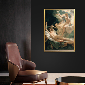 Decoración del Hogar Personalizada, Arte de Pared en Lienzo Pintado a Mano con Óleo, Pareja <span class=keywords><strong>Sexy</strong></span>, Cuadros de Desnudos Famosos - Product Image 5