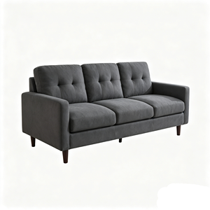 Juego de Sofás de Tela de Lino de Diseño Europeo Moderno, Respaldo Acolchado, Brazos Acolchados, Tela de Fibra Ultrafina, Configuración 3+2+1, Sala de Estar - Product Image 3