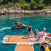 Ponton gonflable en PVC personnalisé Plate-forme flottante fantaisie pour bain de soleil pour bateau SUP Yacht Dock