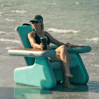 Hamac d'eau portable, chaise longue gonflable pour piscine, tapis flottant gonflable, chaise de quai