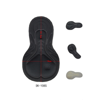 Coussin de gel pour vélo anti-choc, réversible, respirant, antibactérien, écologique, taille plus, pour shorts de vélo unisexe