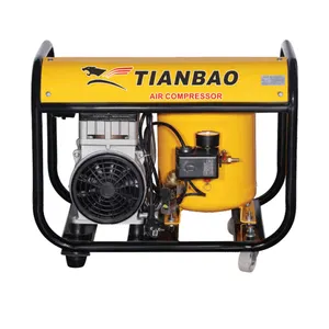 TIANBAO TBOF1100 2HP/1.5KW 69.7*2MM 1440r/min 204L/min 8BAR 116PSI 15L compressore d'aria portatile elettrico prezzo della macchina