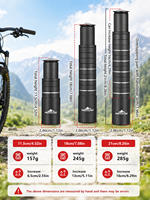 MOTSUV Tige de Guidon Réglable Antirouille et Anti-décoloration en Aluminium, Rallonge Universelle pour VTT et Vélo de Route