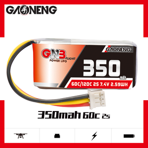 Batería LiPo GNB GAONENG 2S 350mah 7.4V 60C PH2.0 3PIN para Coche RC 1:28 1/28 4WD Drift On/Off Road K969 K989 Wltoys Brushed - Product Image 2
