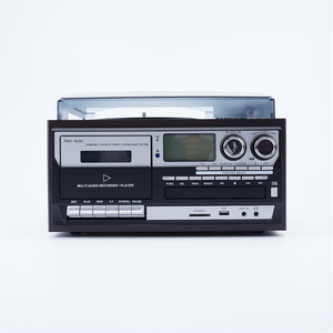 Factory Wholesale Modern Customized Auto Stop Record Player Retro Gramophone Recording Turntable Record Player <strong>Vinyl</strong> with <strong>AM</strong> FM - Product Image 1