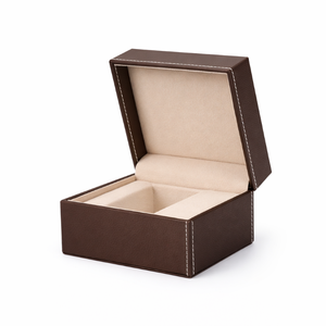 Boîte à montre haut de gamme personnalisée en cuir PU rigide avec couvercle rabattable, emballage pour bijoux, coussin floqué pour montre, logo en relief, prix de gros - Product Image 2