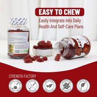 Gummies véganes Maca Plus 200MG, mélange d'herbes Maca noire, Aguaje, Fenugrec, Tribulus, Dong Quai, 60 unités, complément alimentaire