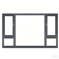 Fenêtres à battants en aluminium, double vitrage, modernes, à ouverture basculante, européennes, pliantes, fixes, à persiennes, pour villa, résidentielles, insonorisées, avec poignée et charnières