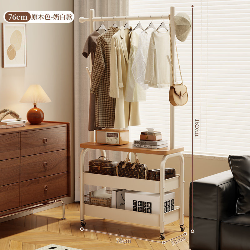 [Light-colored wood grain panel] 76cm - Natural wood color, off-white