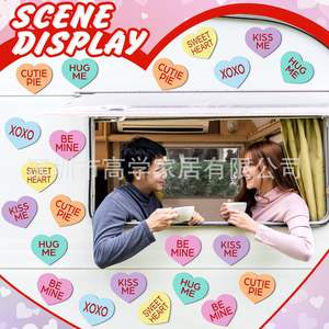 Aimant de porte de garage en forme de cœur populaire pour la Saint-Valentin, décoration, aimant de réfrigérateur coloré, aimant promotionnel - Product Image 4