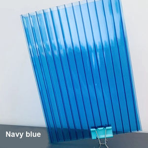 Panneau solaire en polycarbonate creux à double couche, transparent bleu marine de qualité optique, à haut débit lumineux, pour véranda - Product Image 2