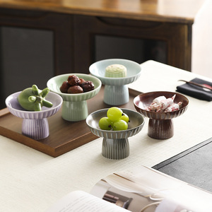 Ceramic Fruit Plate Round Porcelain New Chinese Style Dessert Dish Party <b>Snack</b> <b>Tray</b> - Product Image 4