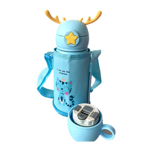 316 Stainless Steel Children's Portable <b>Straw</b> Bouncing <b>Water</b> <b>Cup</b> <b>with</b> High Appearance and Cute Cartoon Insulated <b>Cup</b> - Product Image 6
