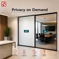 Film intelligent auto-adhésif PDLC pour vitres, protection de la vie privée, isolation thermique pour porte coulissante