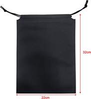 Bolsa de satén de lujo personalizada, ecológica, con cordón y botón metálico, para embalaje de pelucas, sombreros, regalos y almacenamiento.