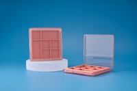 Boîte à fards à paupières en plastique carrée avec logo personnalisé, 7 couleurs, boîte à fards à paupières compacte, conteneur de poudre, palette de maquillage vide