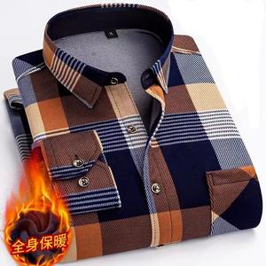 Camicie Calde da <span class=keywords><strong>Uomo</strong></span> in Pile per Autunno e Inverno a Maniche Lunghe con Colletto a Revers a Quadri e Bottoni all'Ingrosso, Top da <span class=keywords><strong>Uomo</strong></span>, Camicia Casual alla Moda - Product Image 6