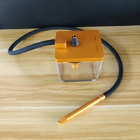 Ensemble de chicha en gros, alliage d'aluminium, réservoir d'eau en acrylique, ensemble de narguilé de 15 cm, logo personnalisé, salon de fumée, bar, narguilé de voyage, chicha