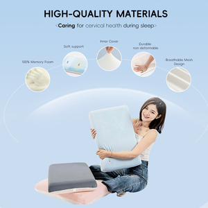หมอนรองคอและไหล่ YUE RISE OEM รุ่นอัพเกรด ปรับระดับได้หลายขนาด ออกแบบตามหลักสรีรศาสตร์ ช่วยฟื้นฟูอาการปวดเมื่อยอย่างช้าๆ ด้วยแกนหมอนแบบคู่ - Product Image 4