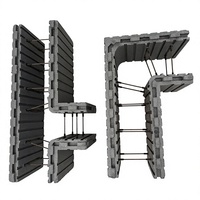 Blocs ICF de 8 pouces à haute efficacité énergétique, système de coffrage en béton isolé thermiquement, ICF légers en graphite, coffrage en béton