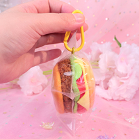 Badge bouton en peluche personnalisé, épingle à nom, hamburger combo, vente en gros, logo, impression UV, cadeaux promotionnels d'entreprise