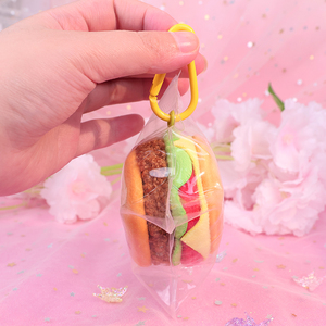 Badge bouton en peluche personnalisé, épingle à nom, <span class=keywords><strong>hamburger</strong></span> combo, vente en gros, logo, impression UV, cadeaux promotionnels d'entreprise - Product Image 6