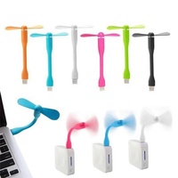 Ventilateur USB portable et flexible pour téléphone portable, mini-refroidisseur d'air USB pour batterie externe et ordinateur – Idéal pour l'été à petit prix