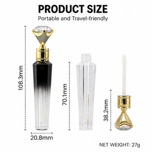 Natural Long Lasting Non stick Cup 3ml Diamond <b>Lip</b> Gloss Waterproof Private Label for Party Makeup - Product Image 6