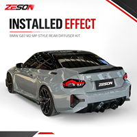 Diffuseur arrière ZESON en fibre de carbone sèche style MP avec cadre en acier inoxydable pour BMW M2 G87 Competition XDrive Coupé 2023+
