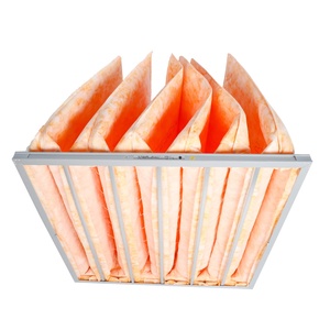 FRESH Filtre à air industriel moyen en fibre de verre personnalisé M5 M6 F7 <span class=keywords><strong>F8</strong></span> F9, élément filtrant de poche, garantie 3 ans, 35%-95% - Product Image 3